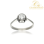 Fehér arany köves gyűrű 14Kt AU14643